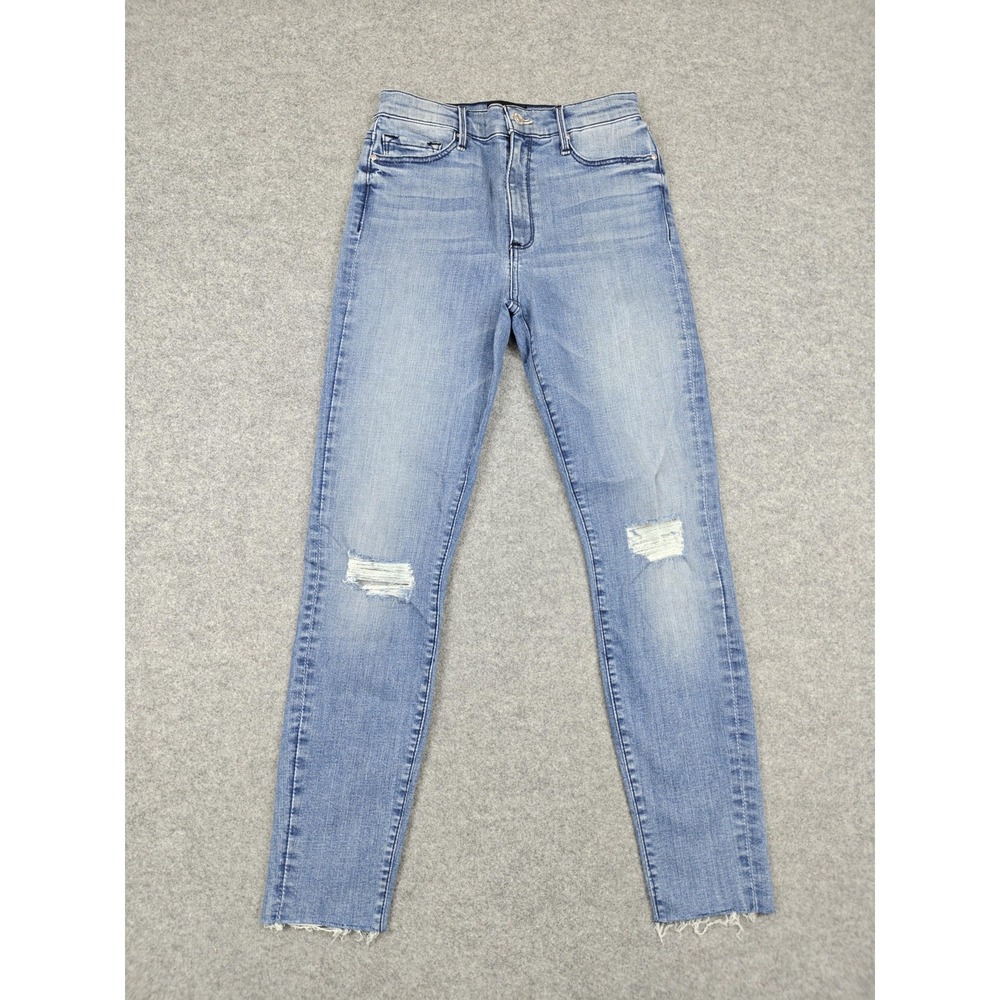 Black Orchid Skinny Jeans Womens 27 Blue Light Wash High Rise Distressed 27x29.5